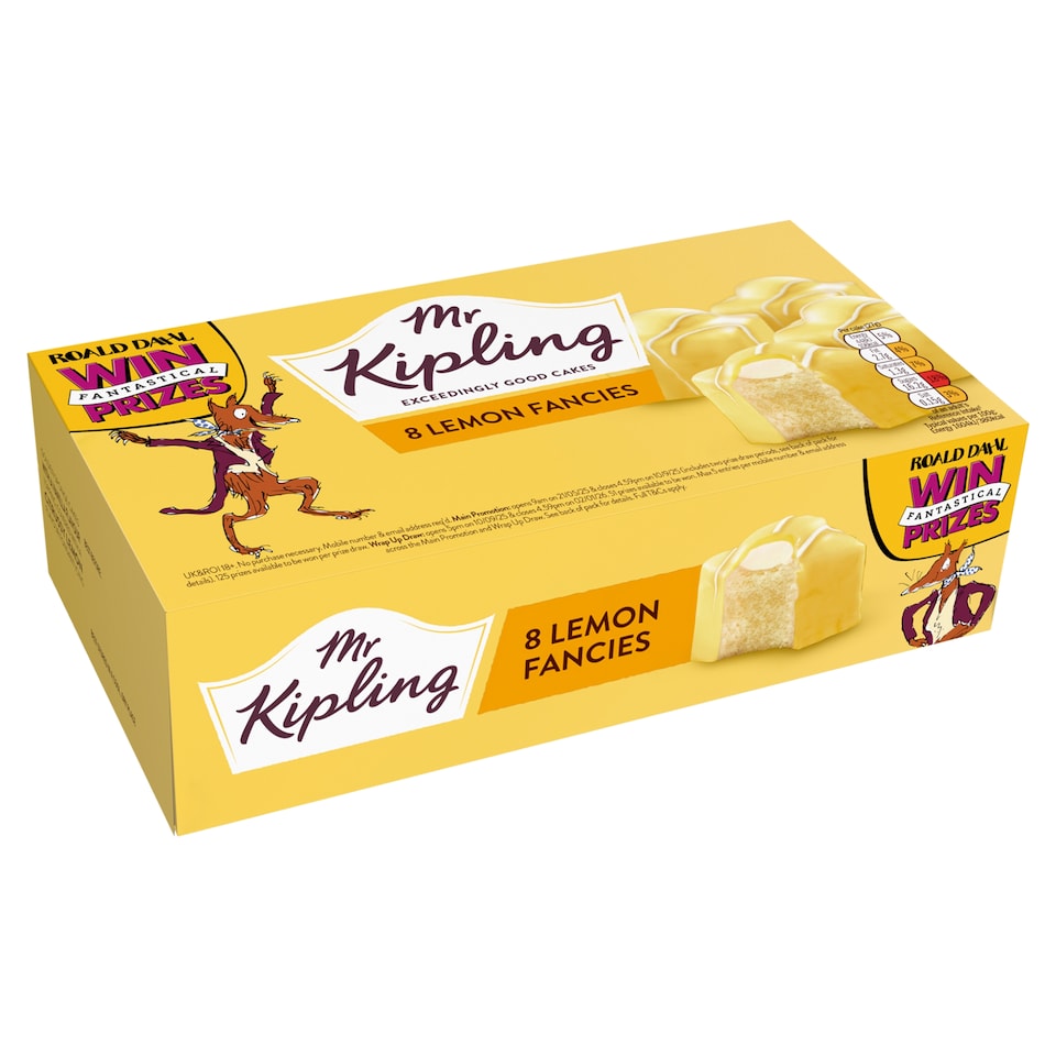 image 1 of Mr Kipling Lemon Fancies Sponge Cakes 8 Pack