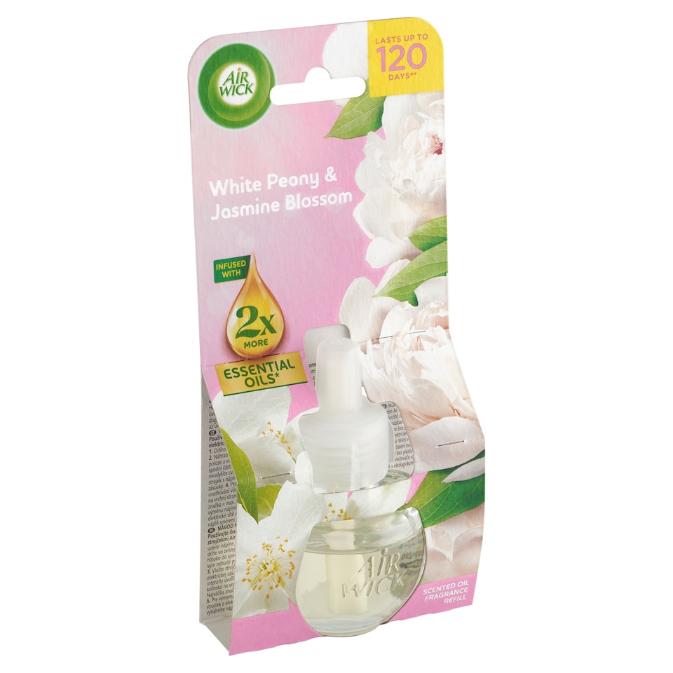 Obrázek 1 pro produkt Air Wick Tekutá naplň do elektrického přístroje pivoňka a jasmínový květ 19ml