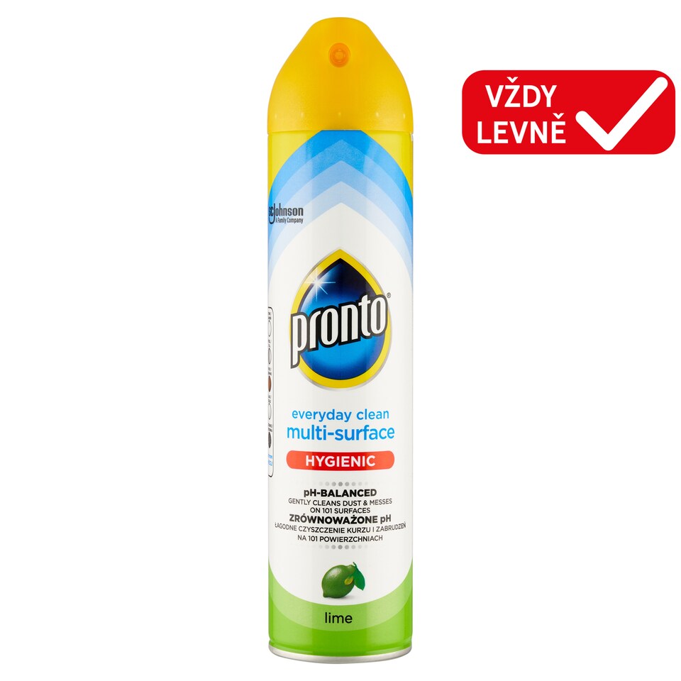 Obrázek 1 pro produkt Pronto Everyday Clean Multi-Surface aerosol proti prachu limetka 250ml