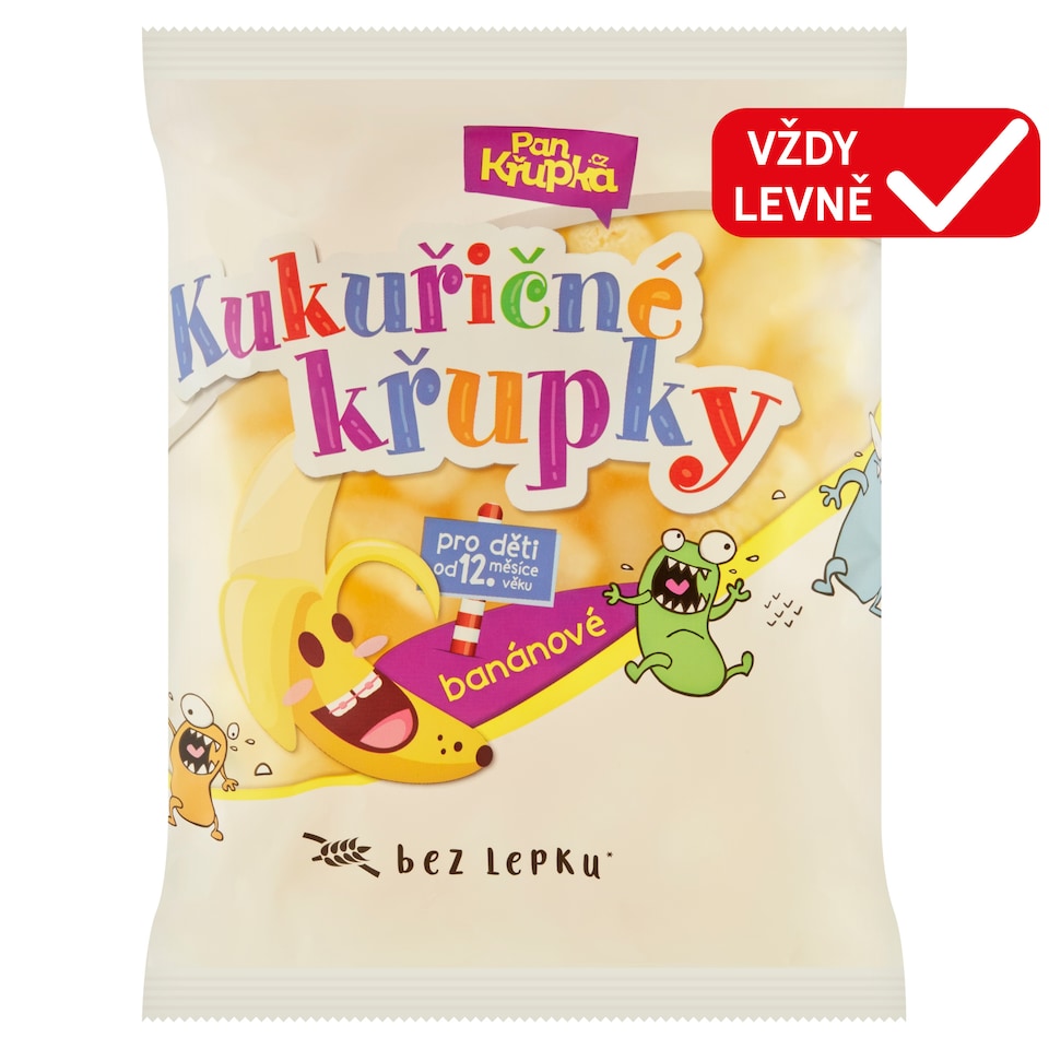 Kukuřičné křupky banánové 40g