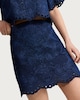 image 1 of The F&F Edit Pure Cotton Embroidered Co-ord Mini Skirt in Blue