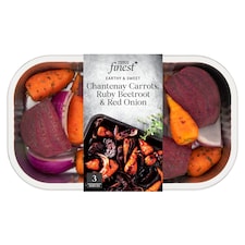  Tesco Finest Chantenay Carrots, Ruby Beetroot & Red Onion 400g
