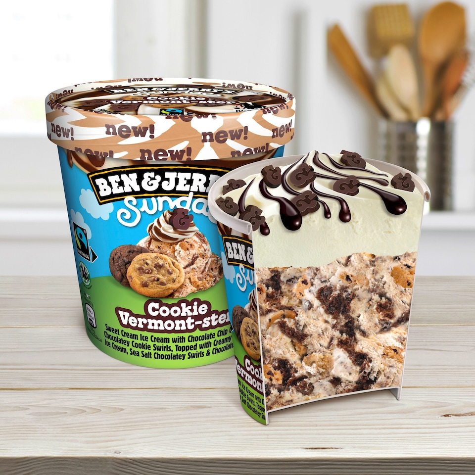 image 1 of Ben & Jerry's Sundae Cookie Vermonster Ice Cream Tub 427ml