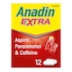 image 1 of Anadin Extra Pain Relief Caplets - Aspirin, Paracetamol & Caffeine 12s