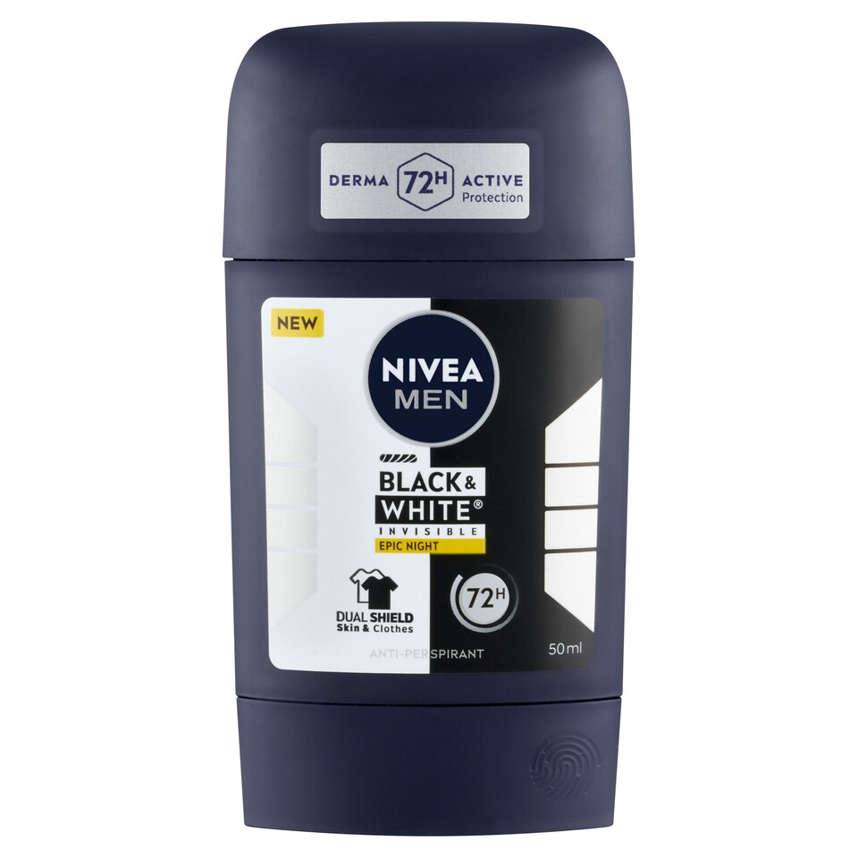 obrázok 1 z Nivea Black & White Invisible Epic Night Tuhý antiperspirant 50 ml