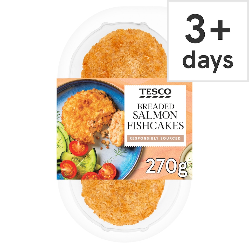 Tesco Breaded Salmon Fishcakes 270G