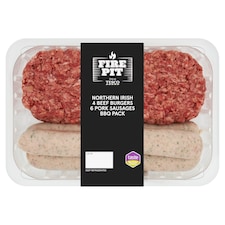 Tesco Fire Pit Northern Ireland Burgers & Sausages Bbq Pack 795G