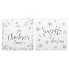 Tesco Holo Christmas Shimmer Cards 10 Pack