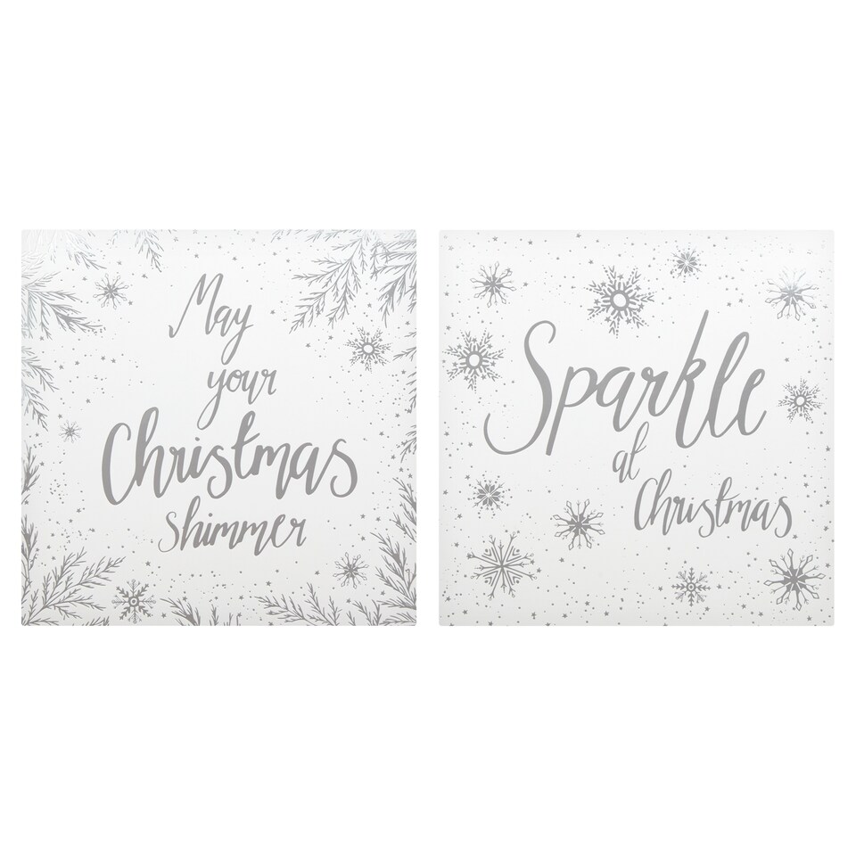 Tesco Holo Christmas Shimmer Cards 10 Pack