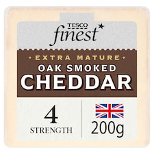 Tesco Finest Extra Mature Oak Smoked Cheddar 200g