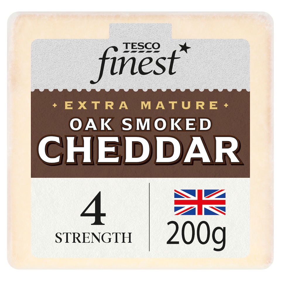 Tesco Finest Extra Mature Oak Smoked Cheddar 200g
