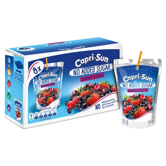 image 1 of Capri Sun No Added Sugar Summer Berries 8 X 200Ml