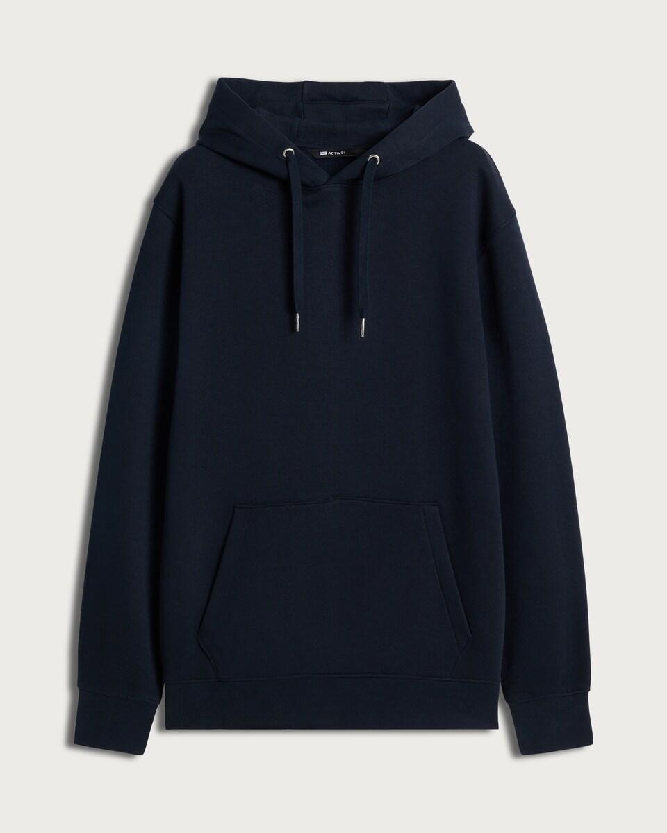 image 1 of F&F Cotton Rich Drawstring Hoodie in Navy
