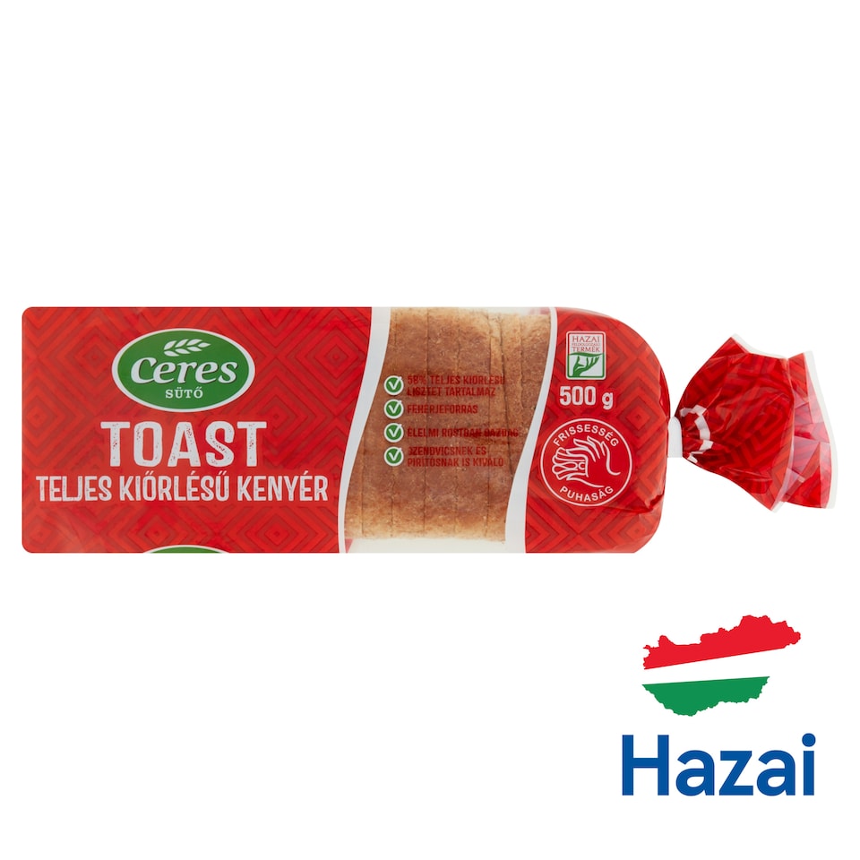 image 1 of Ceres Toast Whole Wheat Bread 500 g