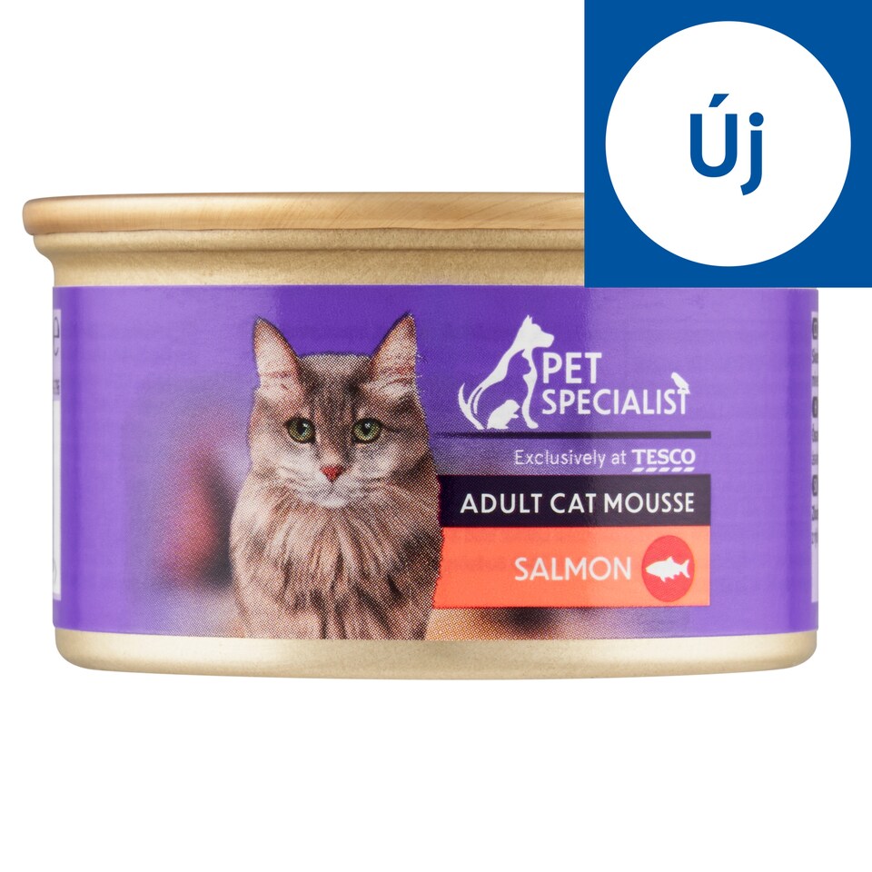 Pet Specialist teljes értékű állateledel felnőtt macskák számára, pástétom lazaccal 85 g 