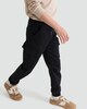 image 3 of F&F Boys Cotton Rich Cuffed Cargo Joggers in Black