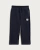 image 4 of F&F Boys Cotton Rich NYC Patch Wide Leg Joggers in Navy