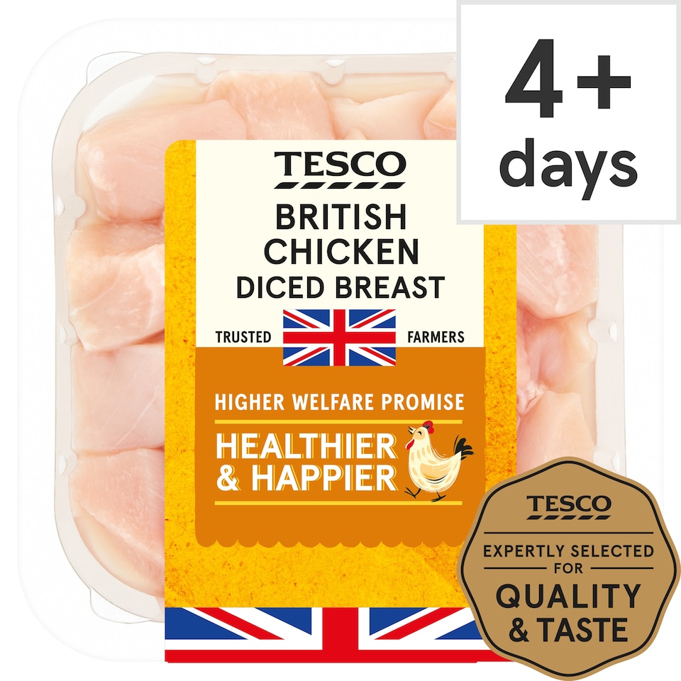 Tesco British Diced Chicken Breast 400G