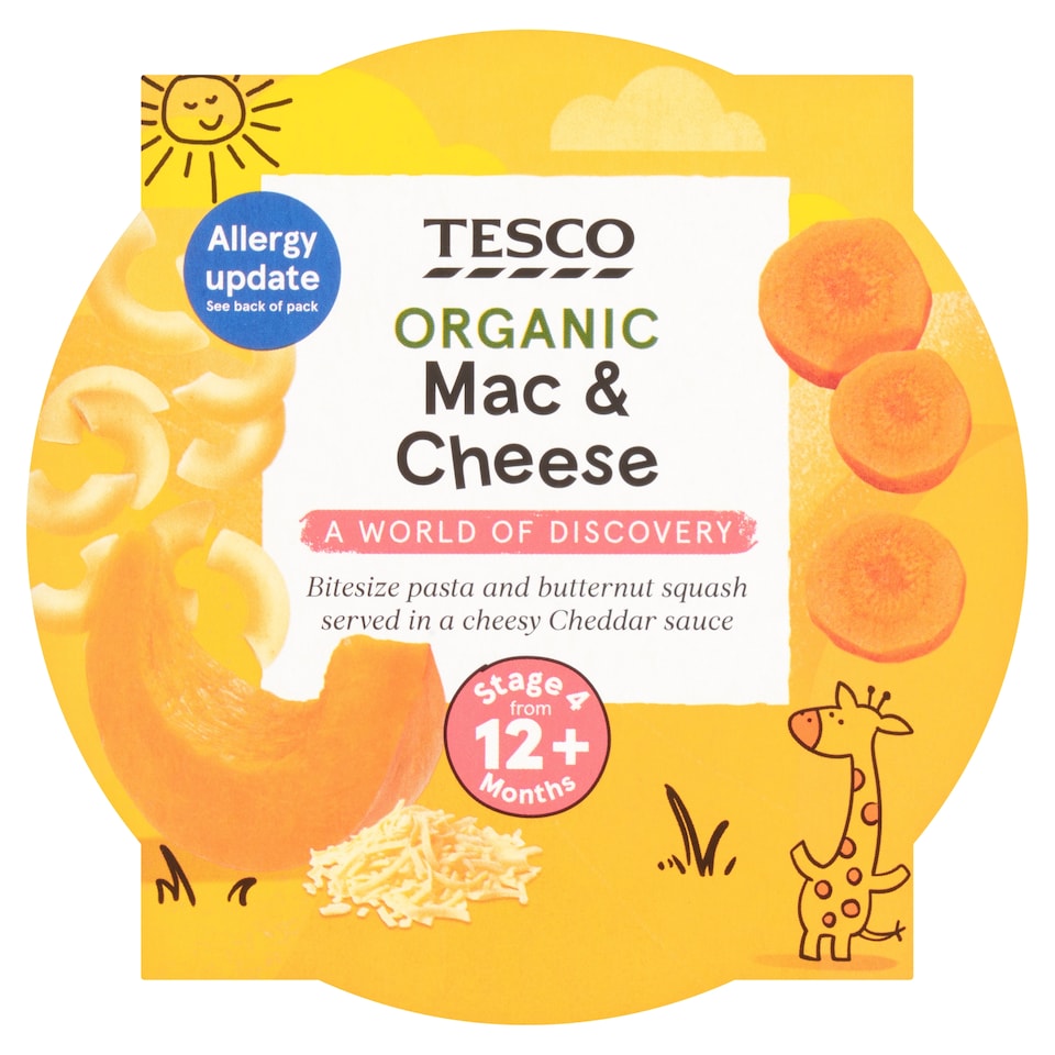 Tesco Organic Mac & Cheese Stage 4 from 12+ Months 200g