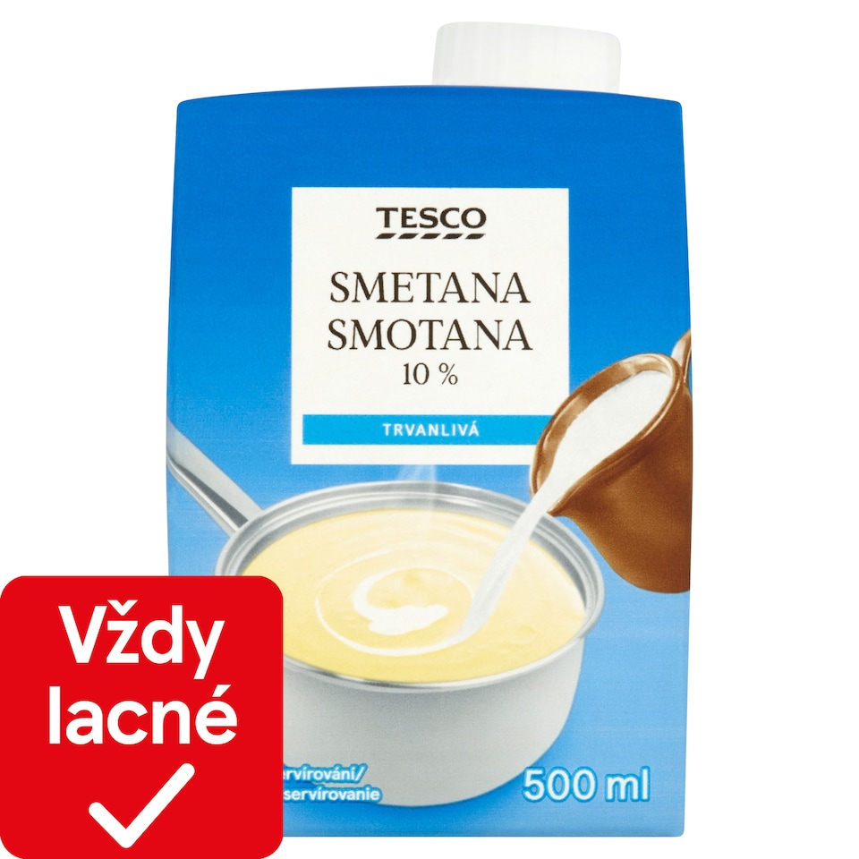 Tesco Trvanlivá smotana 10% 500 ml