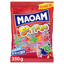 MAOAM Stripes Fruit and Cola Flavour Chewy Sweets 350g