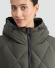 image 2 of F&F Quilted Longline Shower Resistant Zip Up Coat in Khaki