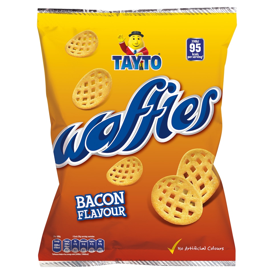 Tayto Waffles Bacon Flavour Potato Crsps 100G