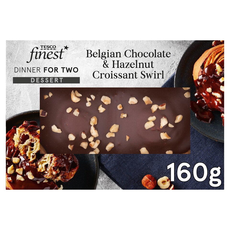 Tesco Finest Belgian Chocolate & Hazelnut Croissant Swirl 160G