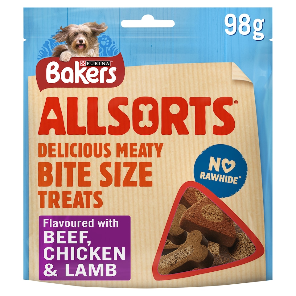 image 1 of Bakers Allsorts Dog Treats Chicken and Beef 98G