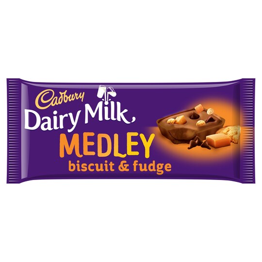 Cadbury Dairy Milk Caramel Fudge Medley 93G Tesco Groceries