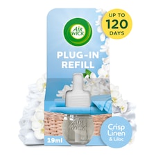 Air Wick Plug-In Single Refill, Crisp Linen & Lilac Air Freshener, 19ml