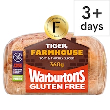 Warburtons Gluten Free Tiger Farmhouse white bread 360g