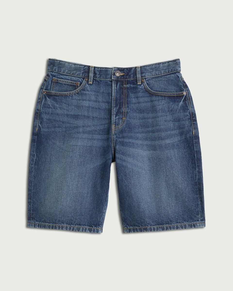 image 1 of RDA Pure Cotton Denim Shorts in Navy