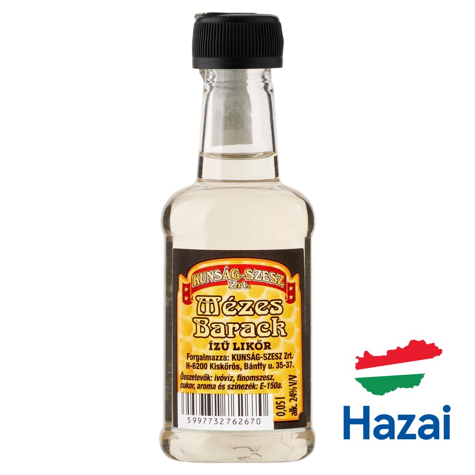 Mézes barack ízű likőr 24% 0,05 l