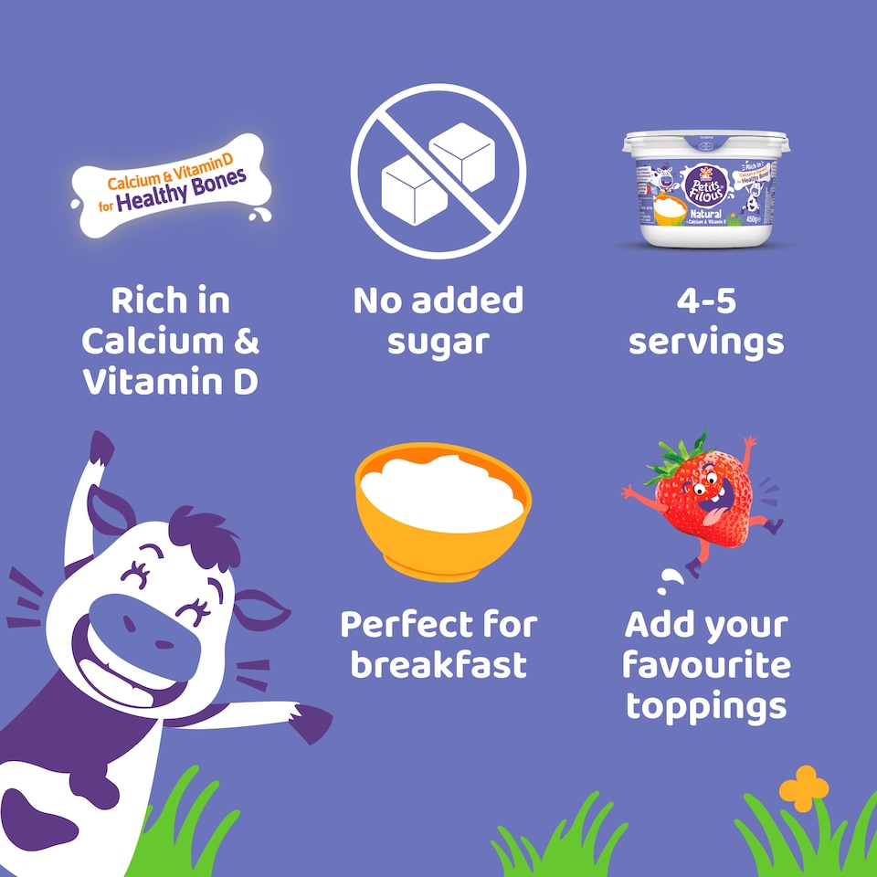 image 1 of Petits Filous Natural Kids Yoghurt + Calcium and Vitamin D 450g