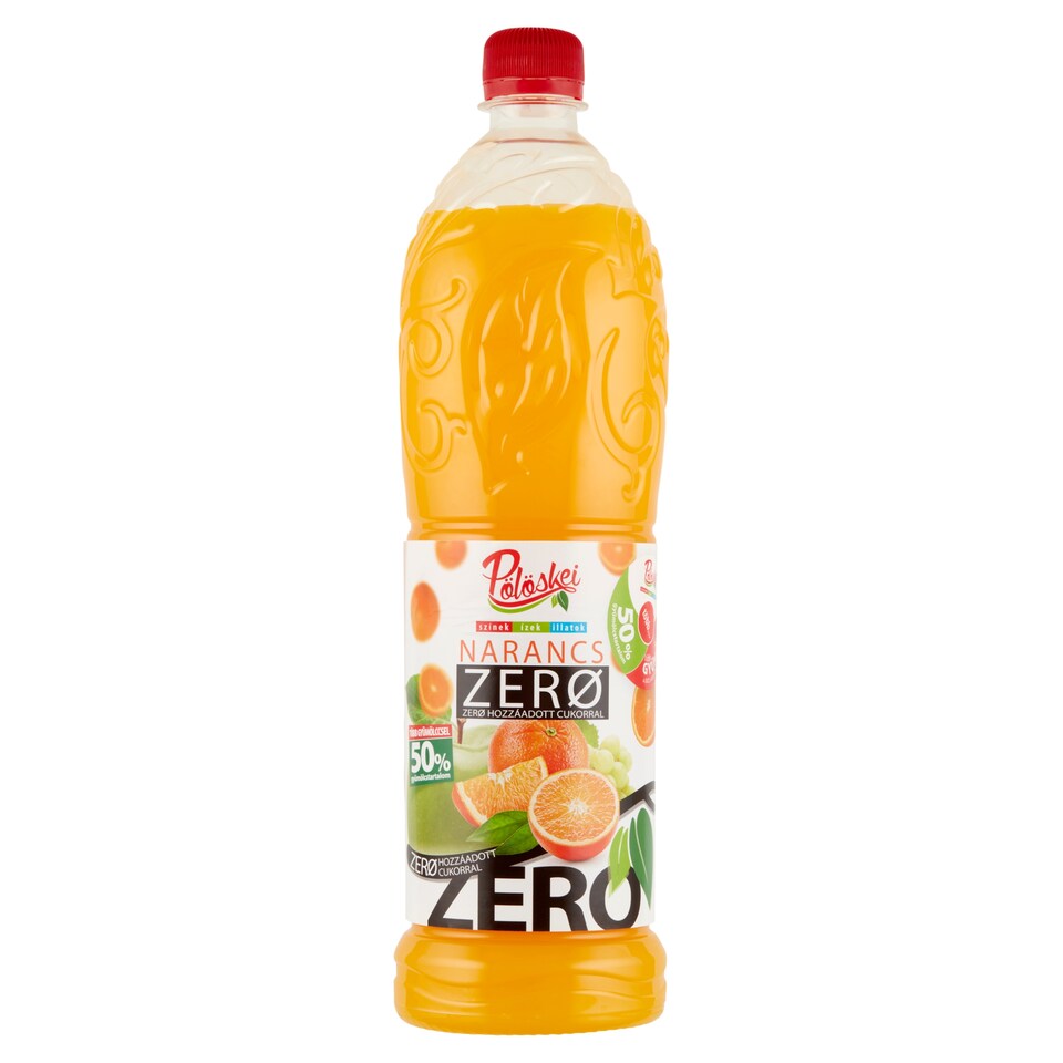 Pölöskei Zero Orange Flavoured Syrup with Sweeteners 1 l