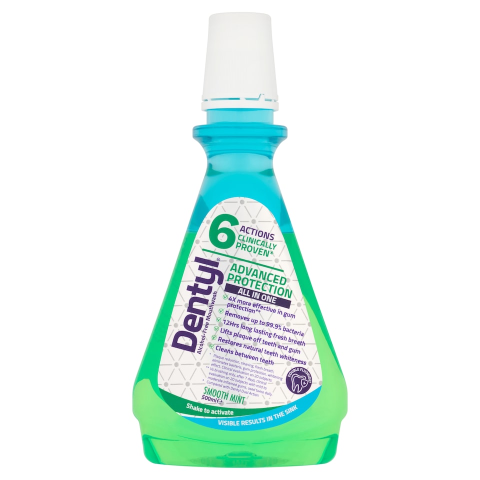 Dentyl Advanced Protection Smooth Mint Mouthwash 500Ml
