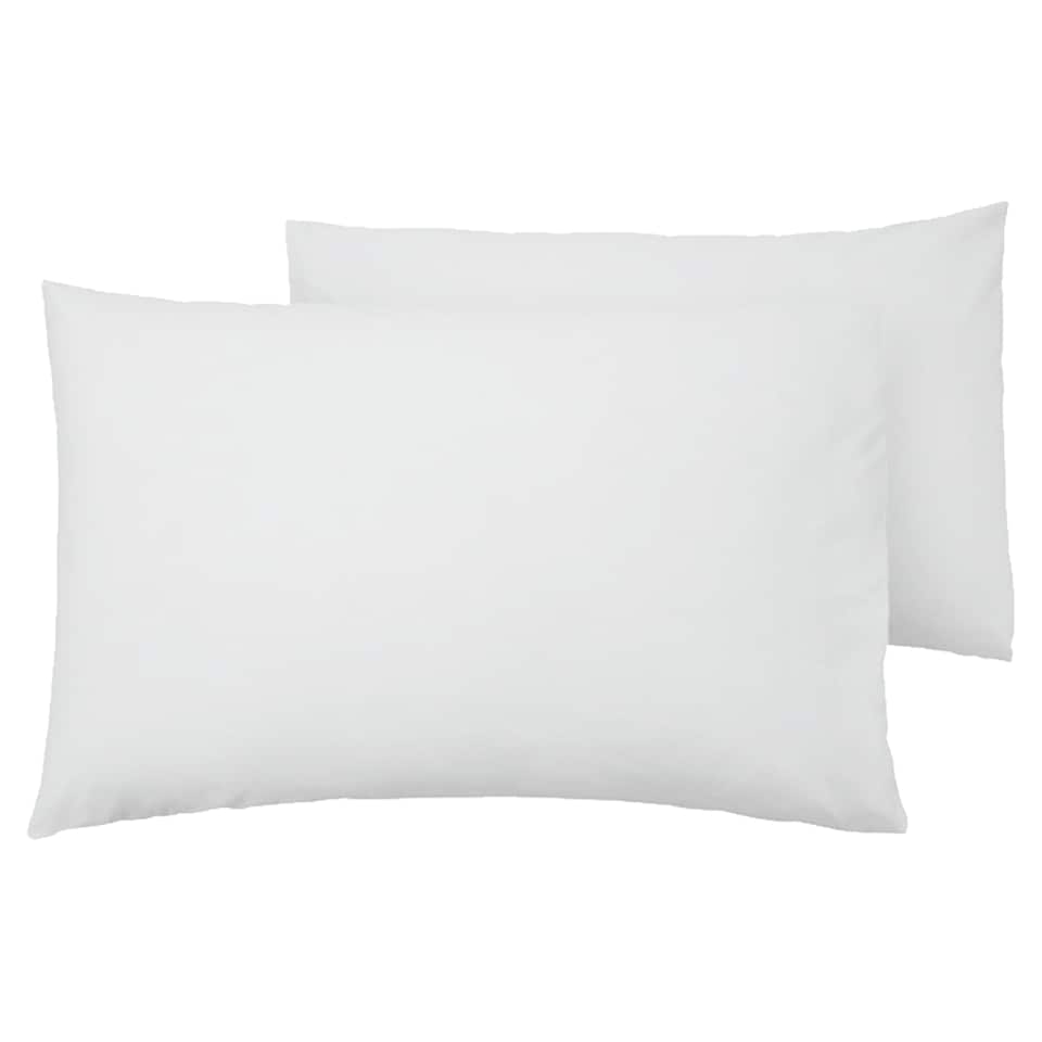 F&F Home Bedding Poly Cotton White Housewife Pillow Case Pair