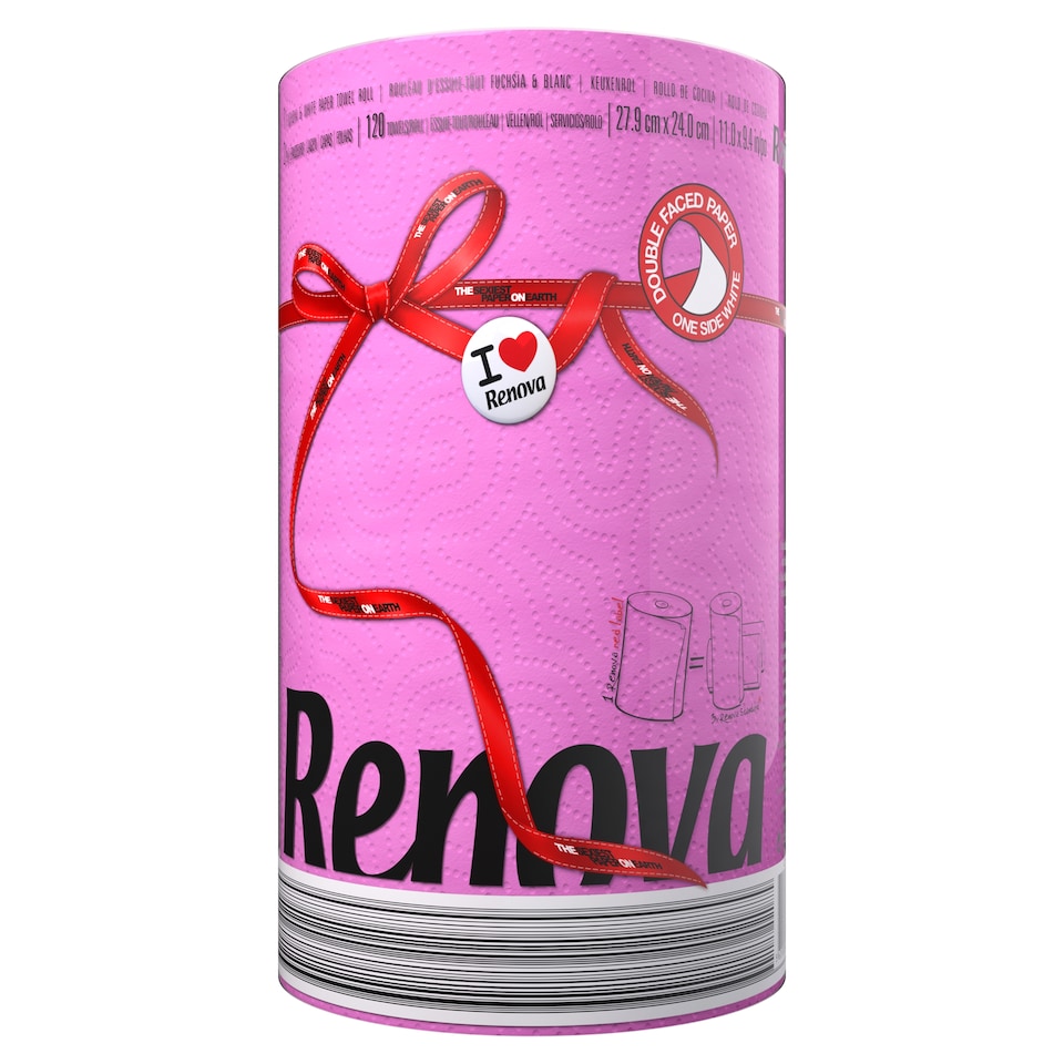 image 1 of Renova Kitchen Towel Single Roll Various Colours