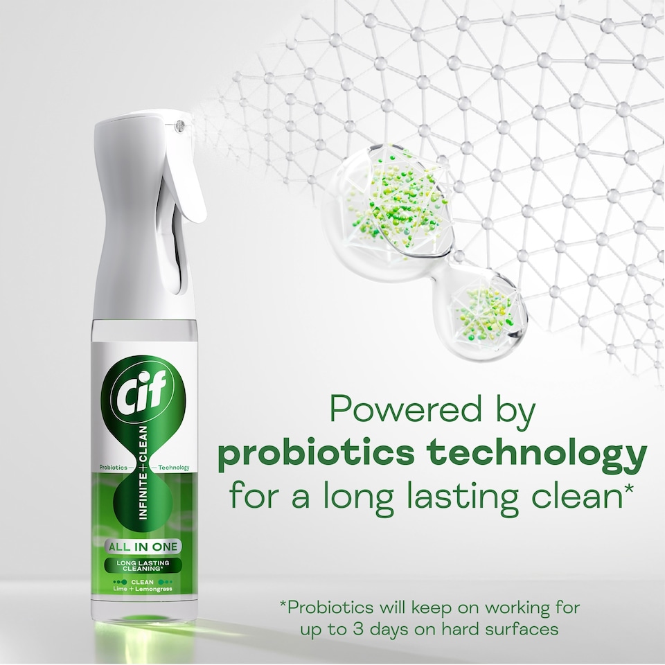 image 1 of Cif Infinite Clean All in One: Clean Lime and Lemongrass Spray 280ml