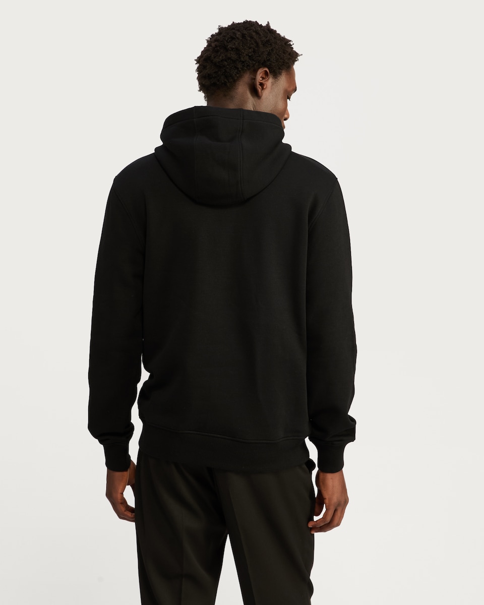 image 1 of F&F Regular Fit Cotton Rich Drawstring Hoodie in Black
