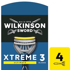 Wilkinson Sword Xtreme 3 Ultimate Men's Disposable Razors x 4