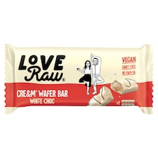 Love Raw Vegan White Chocolate Cream Wafer Bar 45G