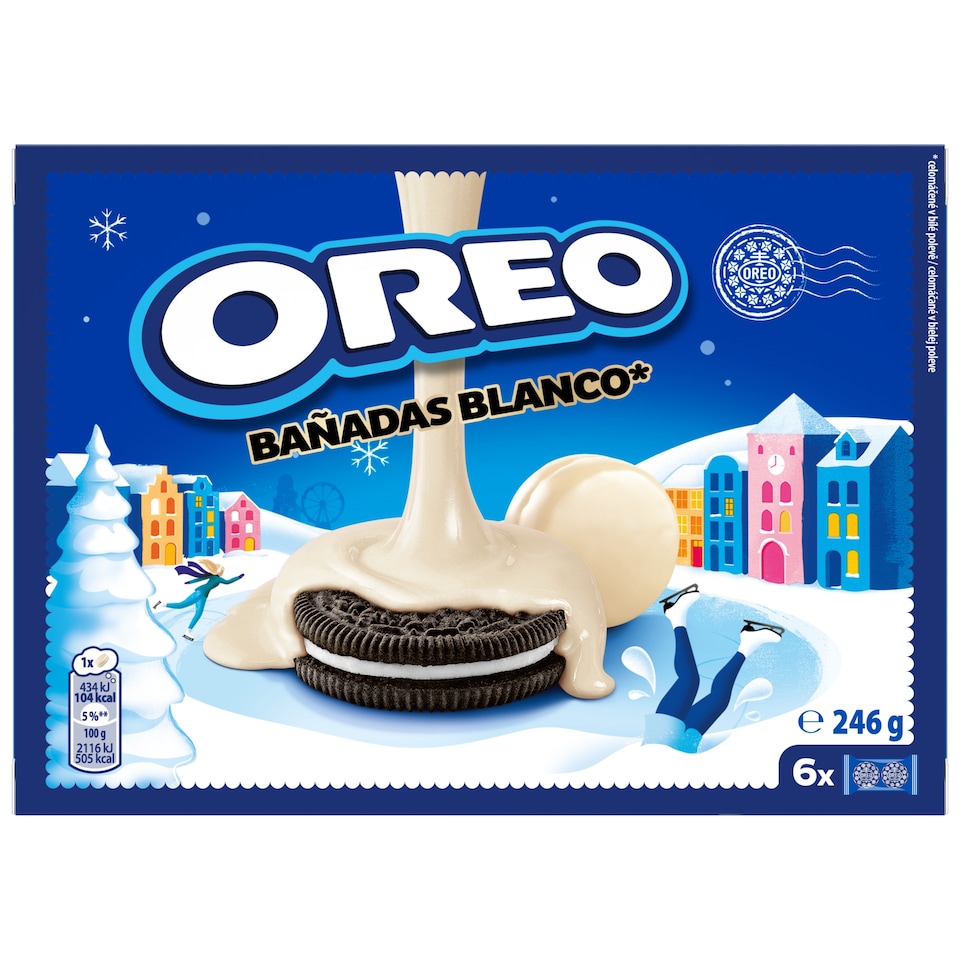 Oreo Cocoa Cookies with Vanilla Flavor Filling in White Glaze 246g