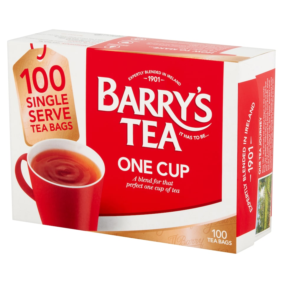 Barrys One Cup Tea Bags 100 Pack 250G