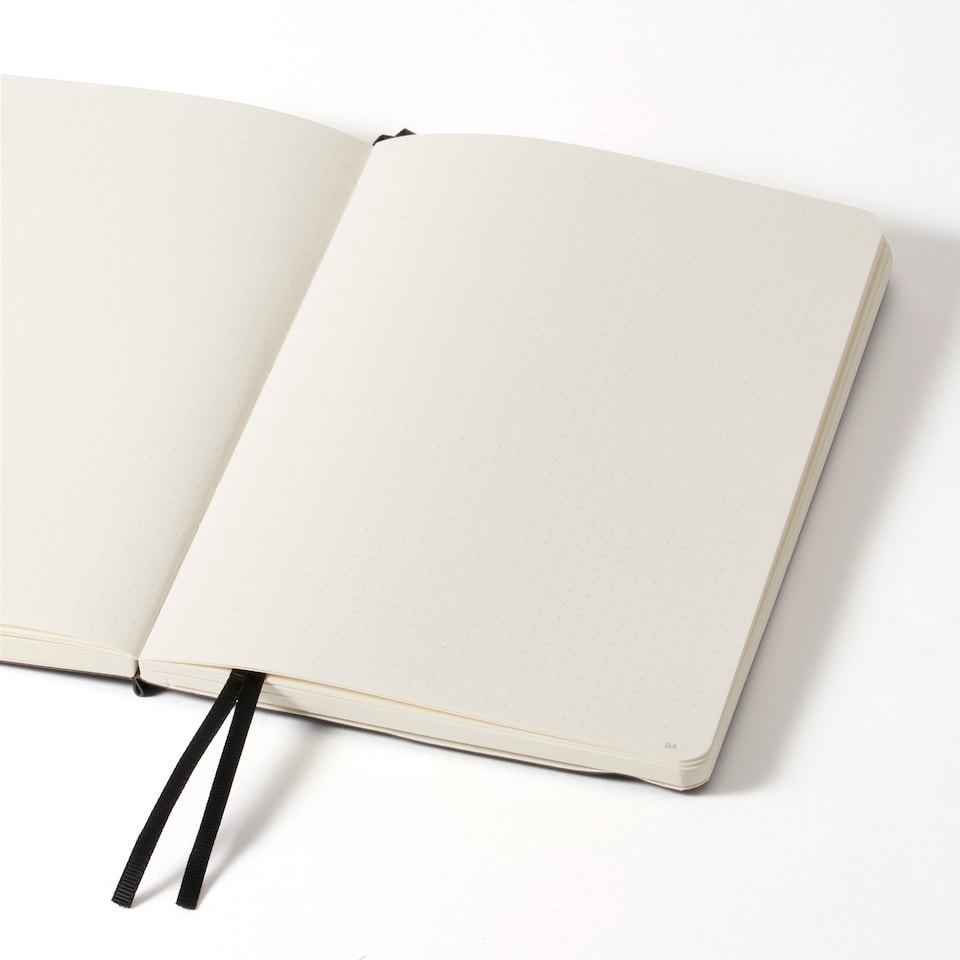 image 1 of Paperchase Agenzio Medium Black Dotted Notebook