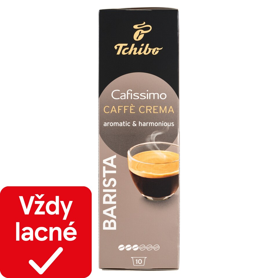 obrázok 1 z Tchibo Cafissimo Caffé Crema Barista pražená mletá káva kapsuly 10 x 7,8 g (78 g)