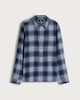 image 4 of F&F Pure Cotton Check Print Long Sleeved Shirt in Blue