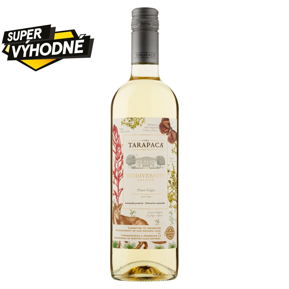 Obrázek 1 pro produkt Viña Tarapacá Biodiversity Edition Pinot Grigio bílé víno 750ml