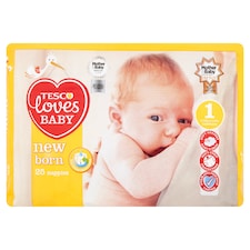 Tesco Loves Baby Newborn Size 1 Carry Pack 25